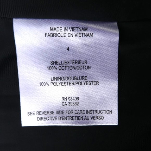 Theory Collarless Cotton Blazer Lanai Brink Open Front Polka Micro Dot Lined 4 - Picture 9 of 9